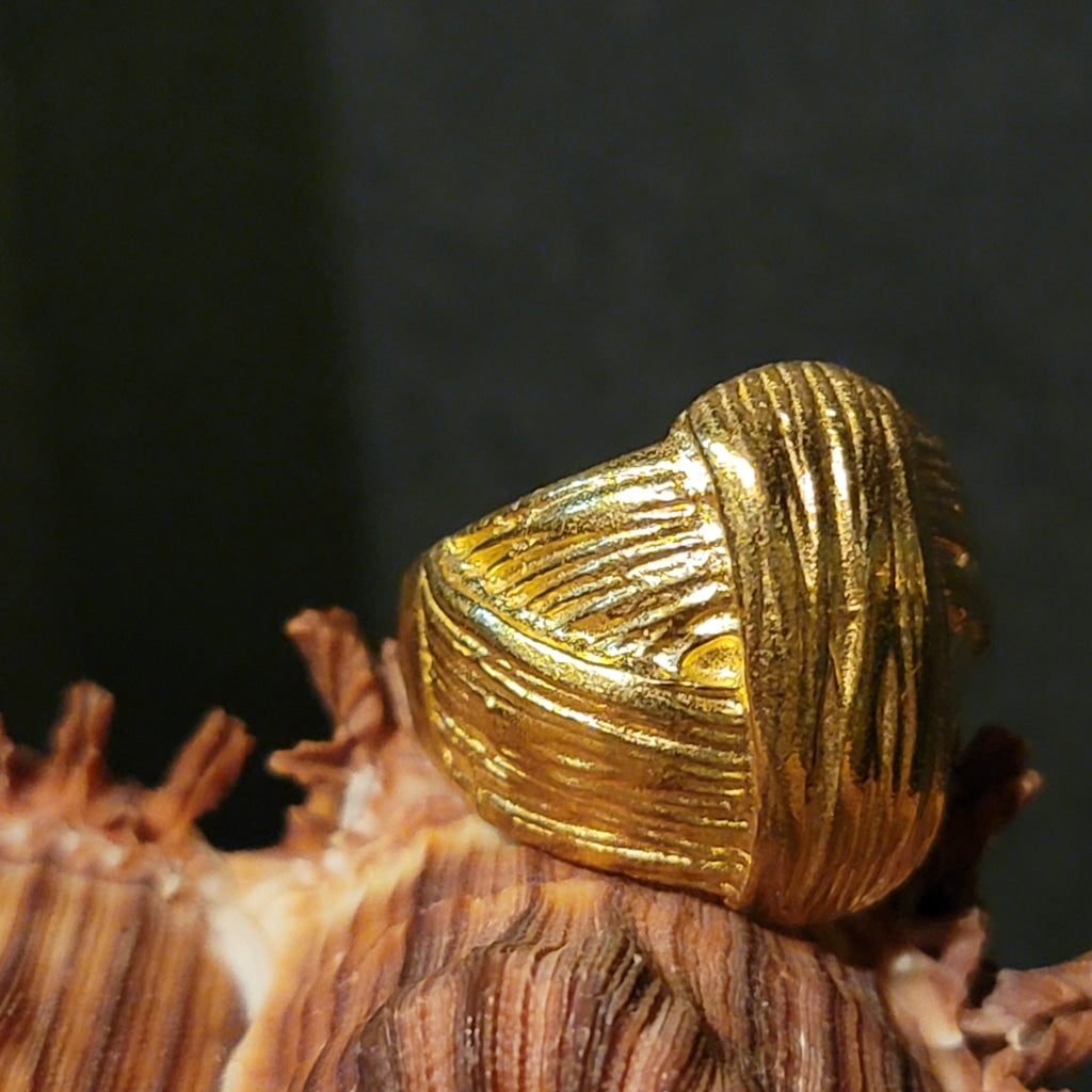 Woven Center Knot Brass Ring Jewelry