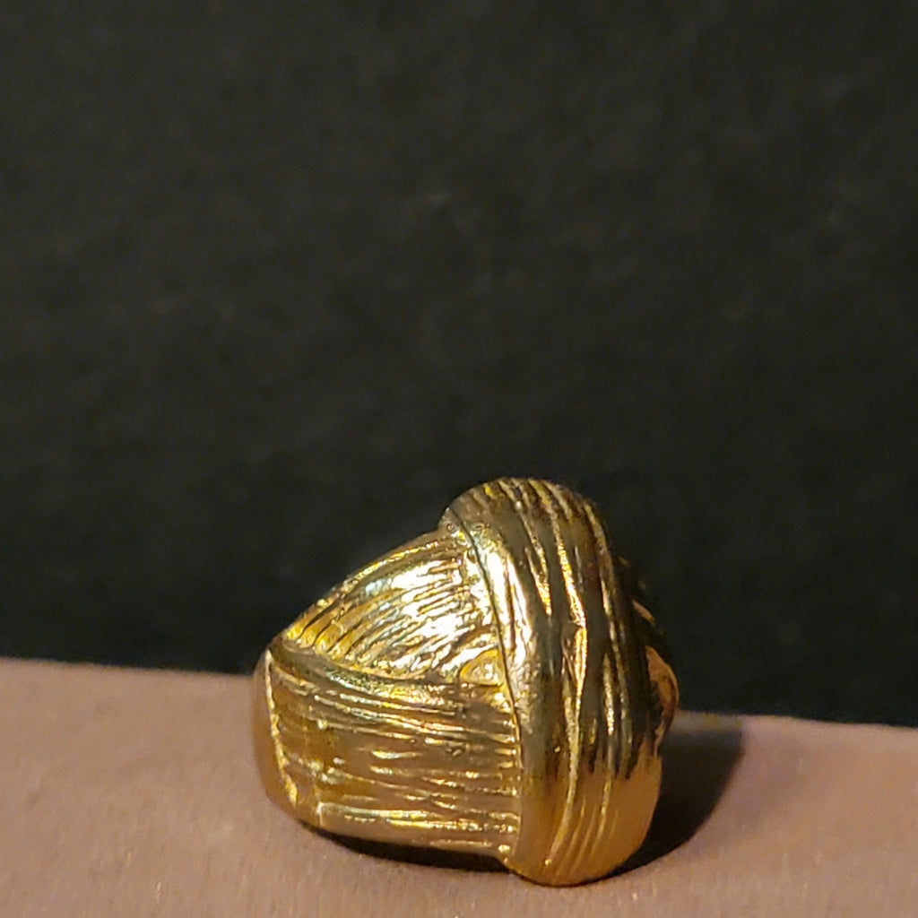 Woven Center Knot Brass Ring Jewelry