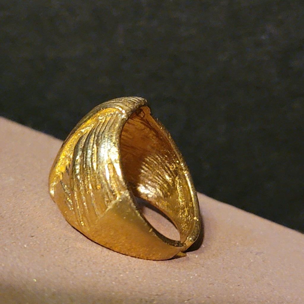 Woven Center Knot Brass Ring Jewelry
