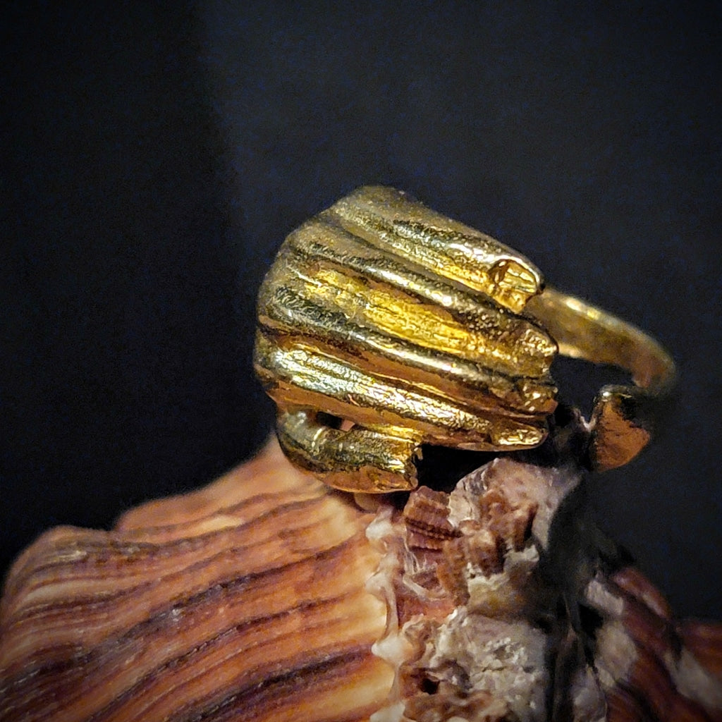 Wrapped Hand Brass Ring Jewelry