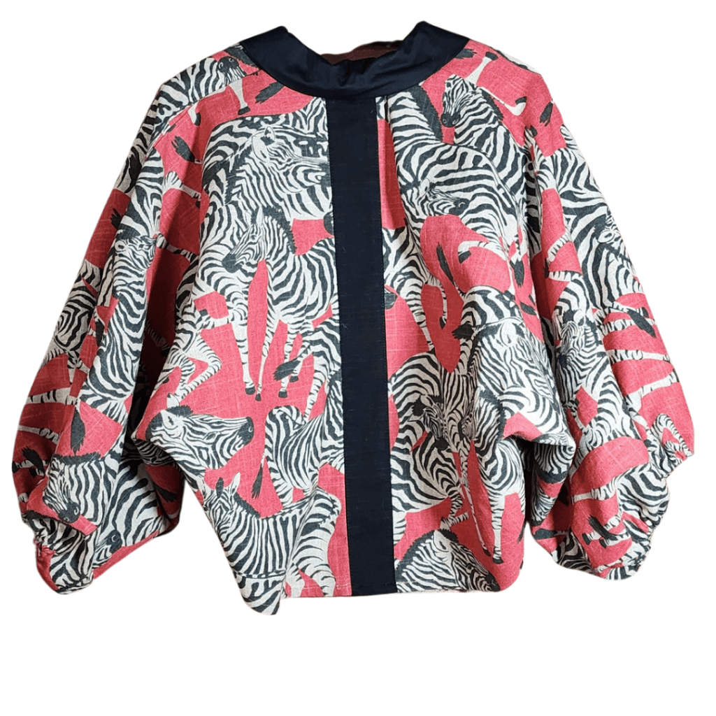 Zebra Print Peter Pan Collar Jacket
