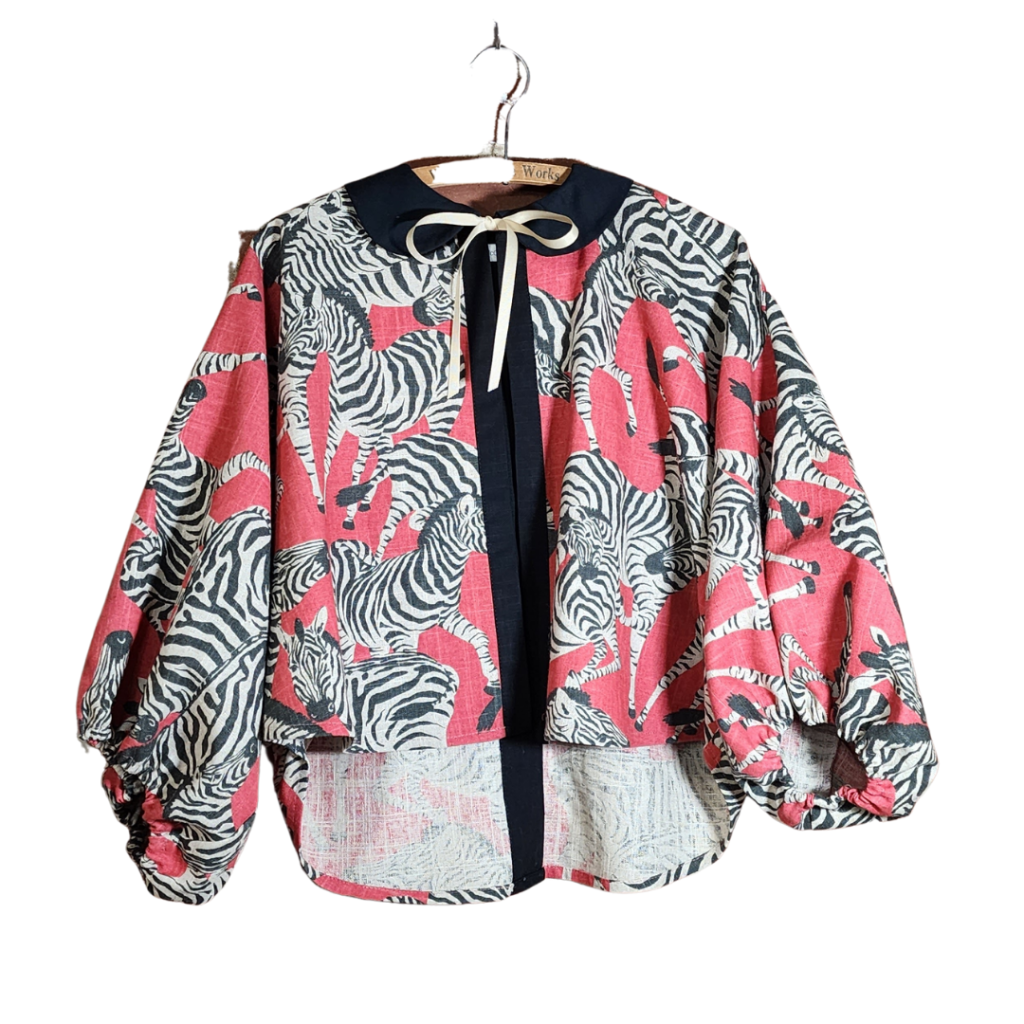 Zebra Print Peter Pan Collar Jacket
