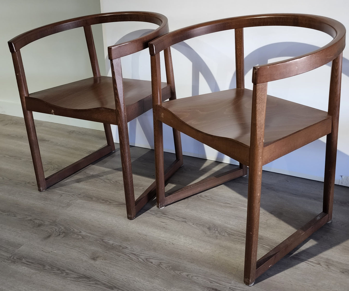 Billiani 1911 Nordica Chairs by Marco Ferreri Brown Set of 2 - MCM - 3 Sets Available