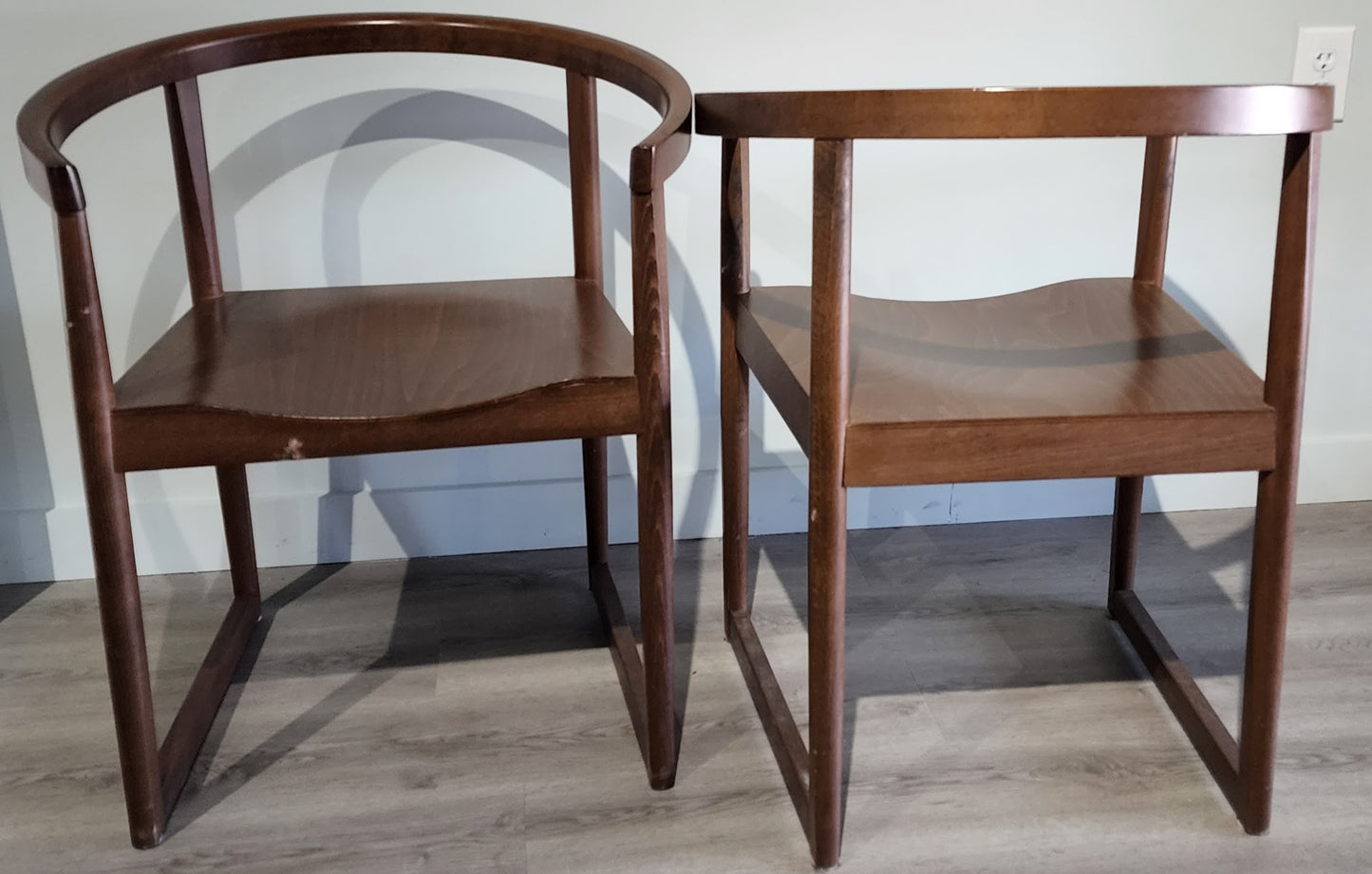 Billiani 1911 Nordica Chairs by Marco Ferreri Brown Set of 2 - MCM - 3 Sets Available