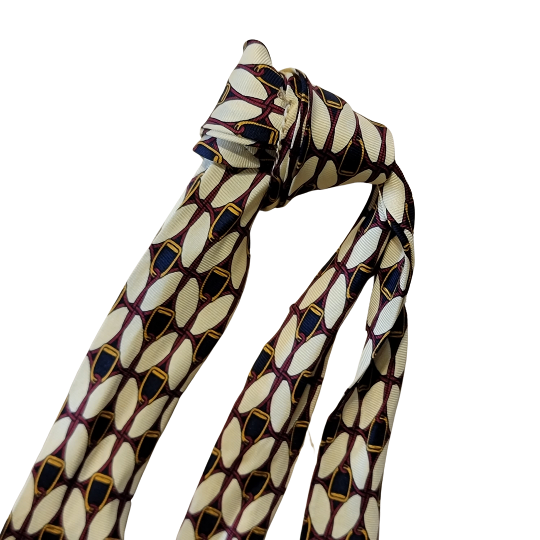 Western Style Skinny Neck Tie - Western Bowtie - Created from Vintage Silk Ties