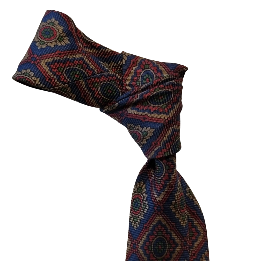 Western Style Skinny Neck Tie - Western Bowtie - Created from Vintage Silk Ties