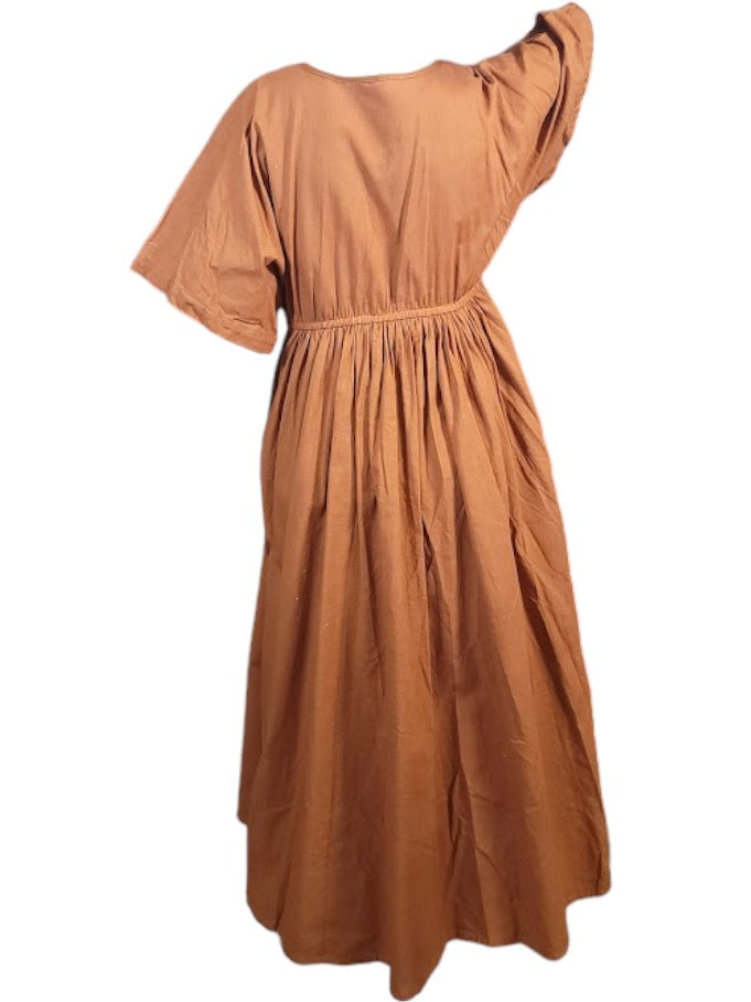 The Sarita Dress Maxi - Plunge Neck, Cotton