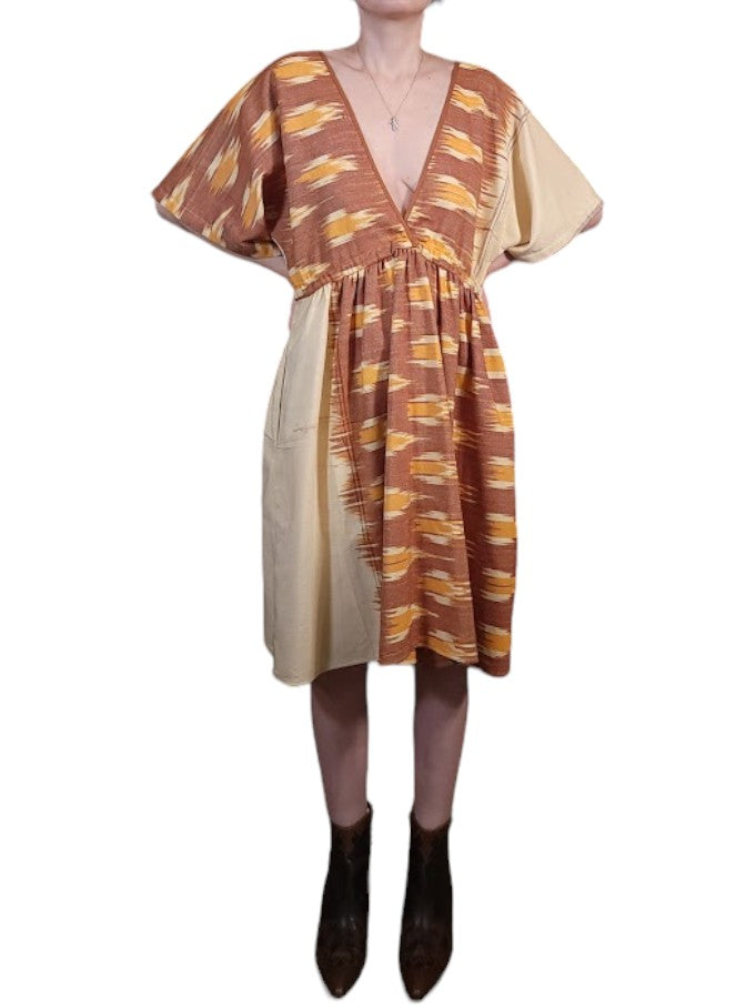 The Southwestern Dress Tapestry Knee-Length 1 - Adjustable Waist, Cotton