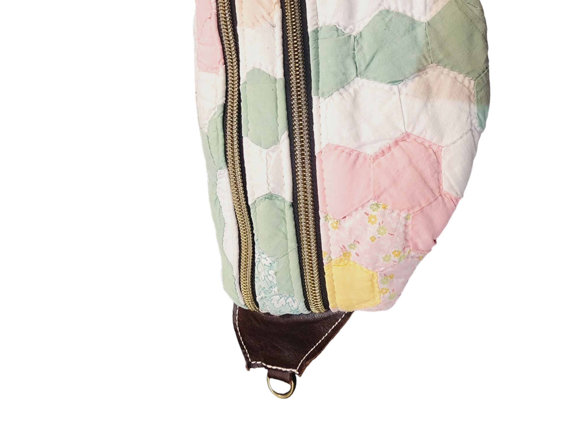 The Everyday Sling Crossbody Fannie -Vintage Quilt Hex Floral