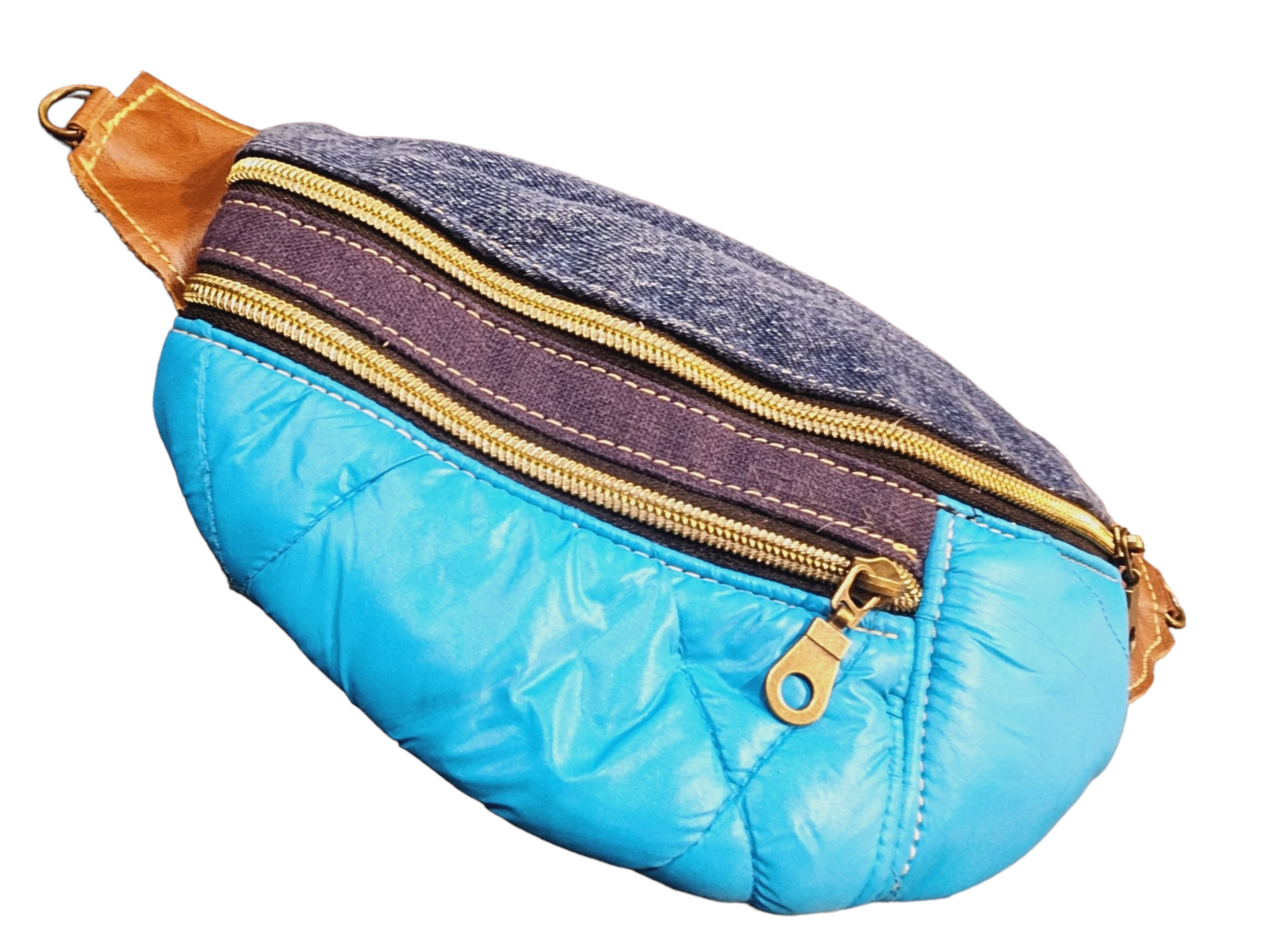 The Everyday Sling Crossbody Fannie -Puffer Blue & Denim