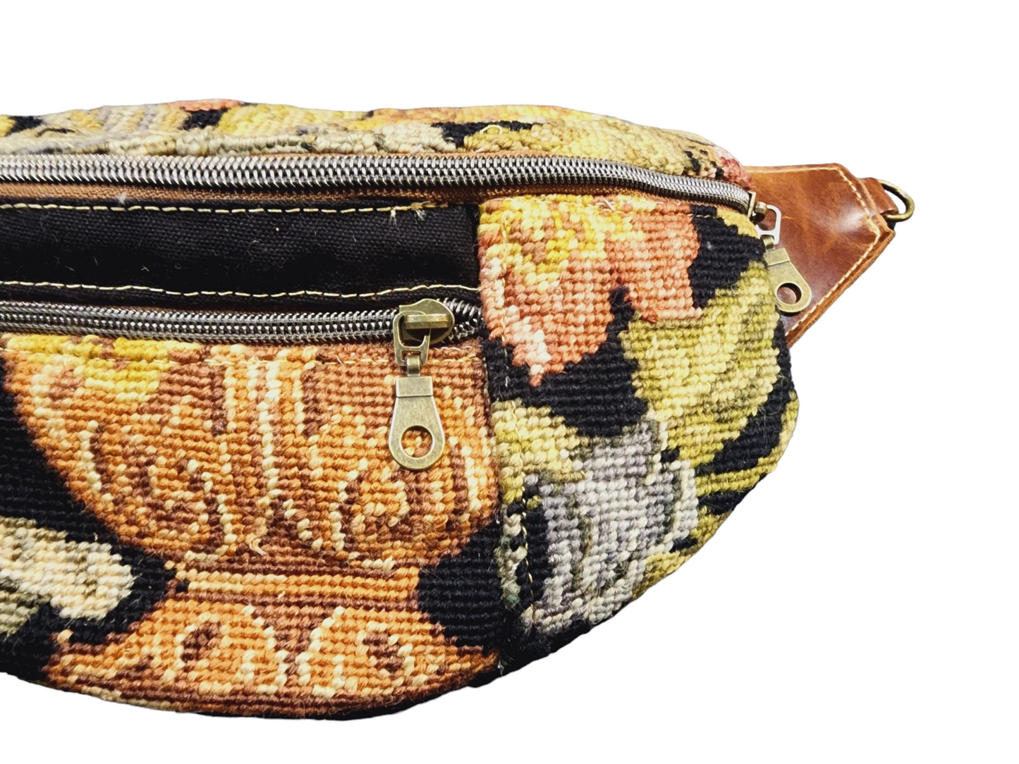 The Everyday Sling Crossbody Fannie - Dark Floral Woven Tapestry