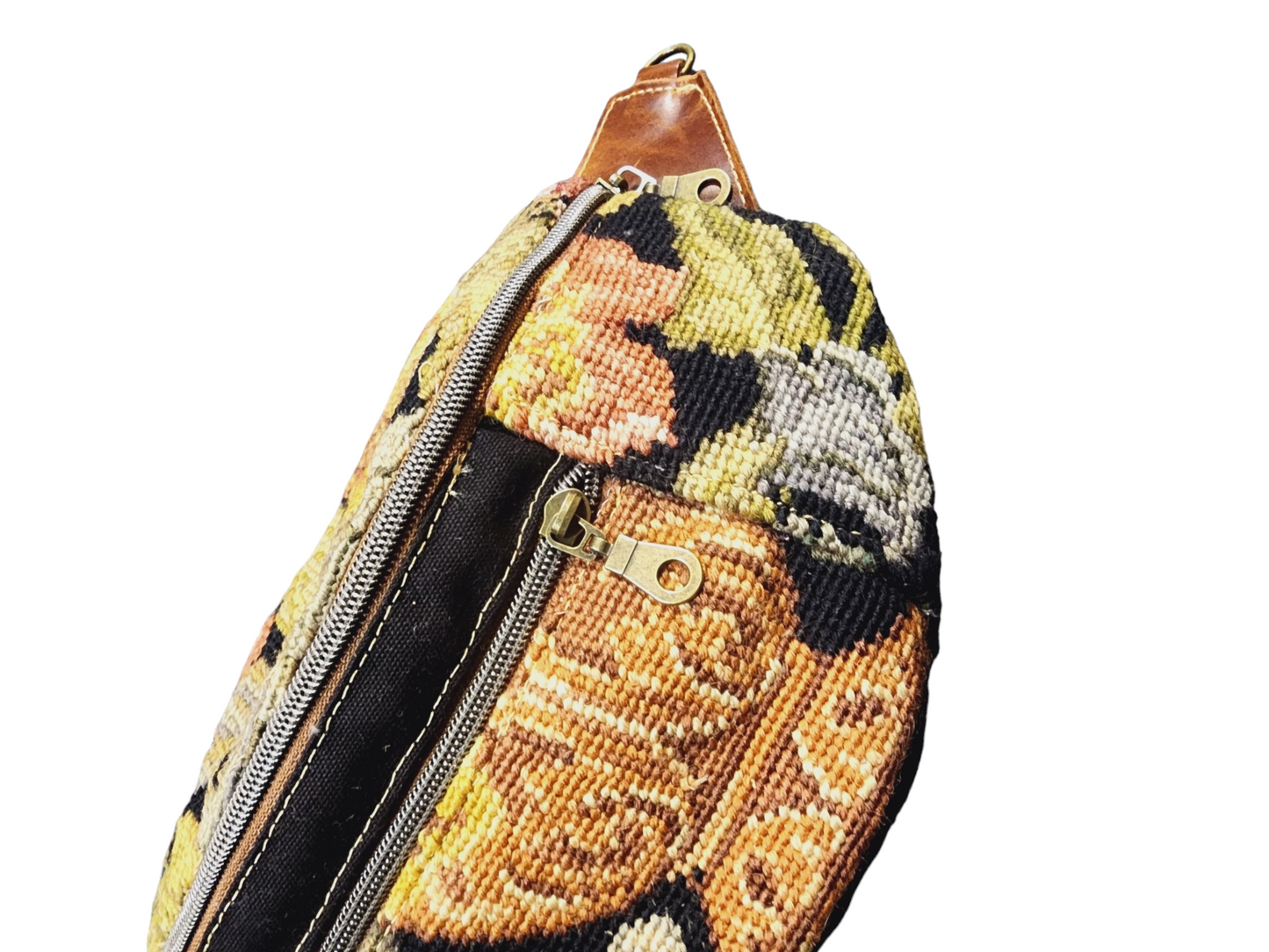 The Everyday Sling Crossbody Fannie - Dark Floral Woven Tapestry