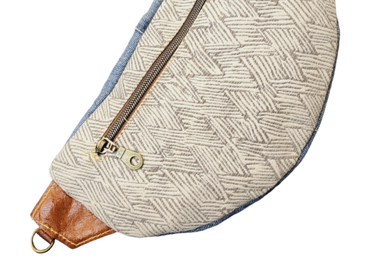 The Everyday Sling Crossbody Fannie - Mixed Vintage Denim