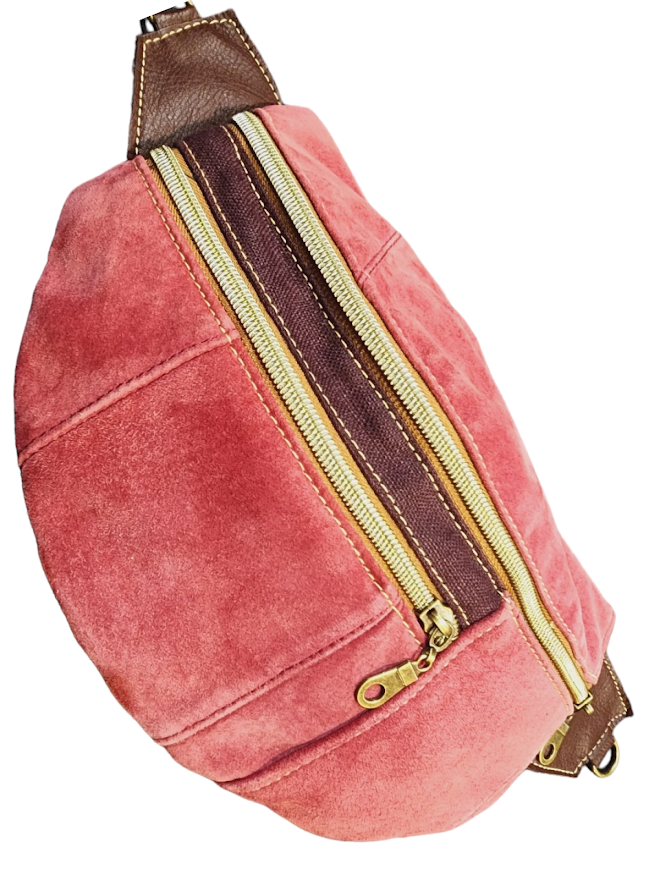 The Everyday Sling Crossbody Fannie - Red Suede 015