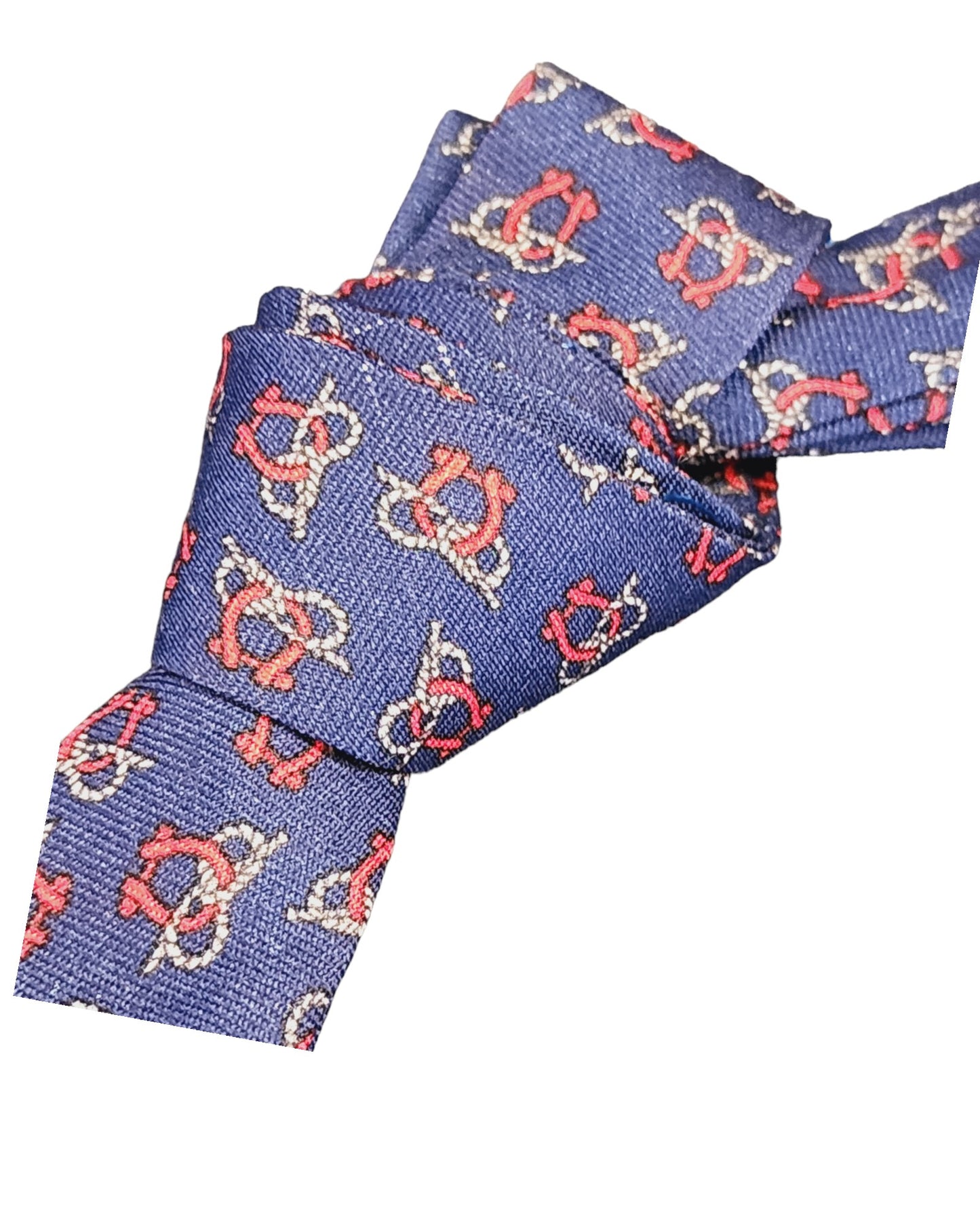 Western Style Skinny Neck Tie - Western Bowtie - Created from Vintage Silk Ties 018