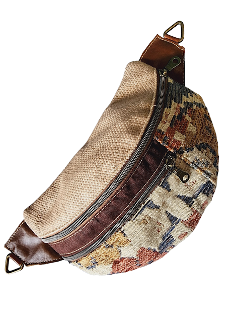 The Everyday Sling Crossbody Fannie - Tan/Rust Abstract 007