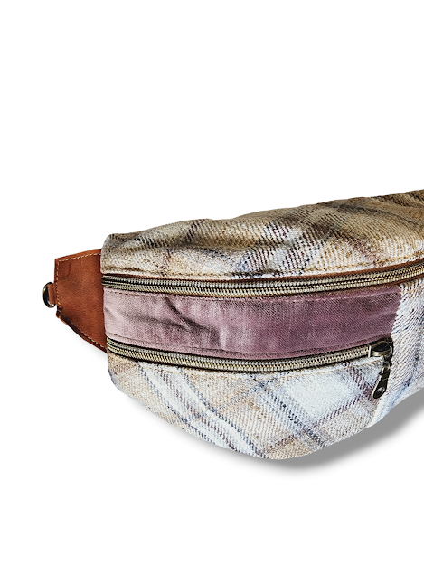 The Everyday Sling Crossbody Fannie - Light Tan Plaid 010