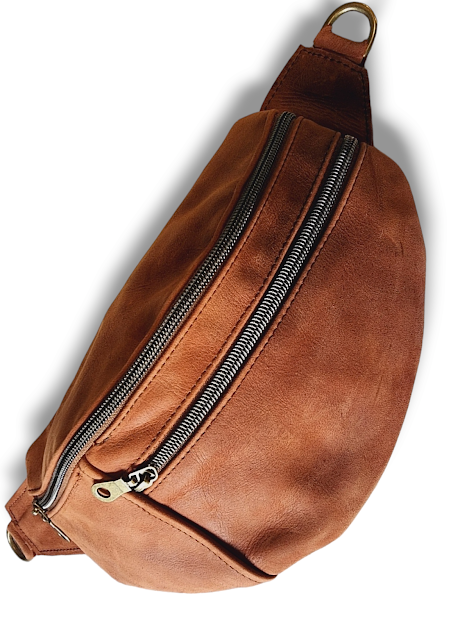 The Everyday Sling Crossbody Fannie - Cognac Leather 013