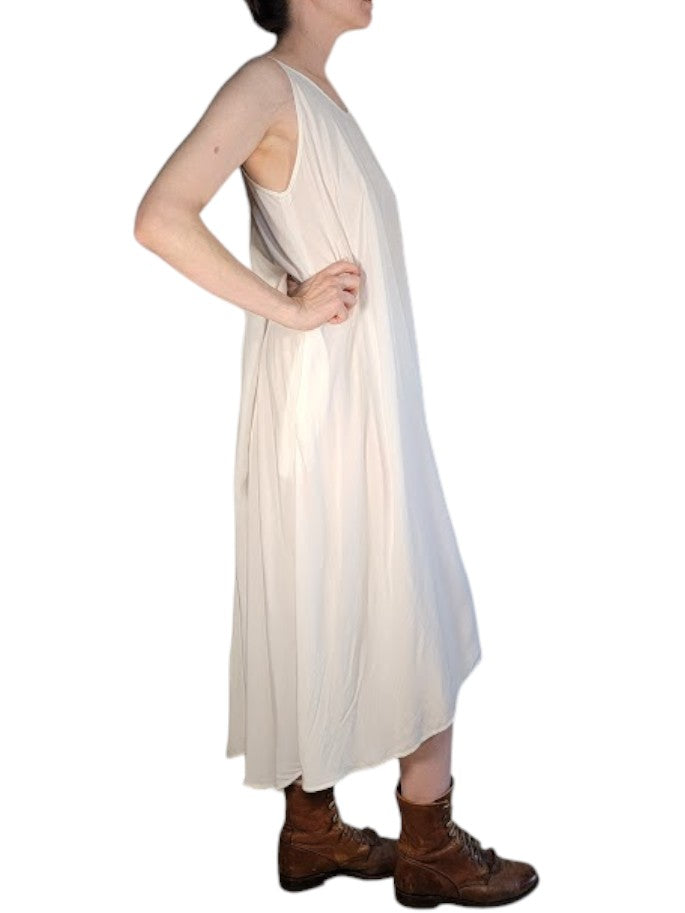 The Avery Slip Dress Maxi - Adjustable Shoulder Ties, Challis