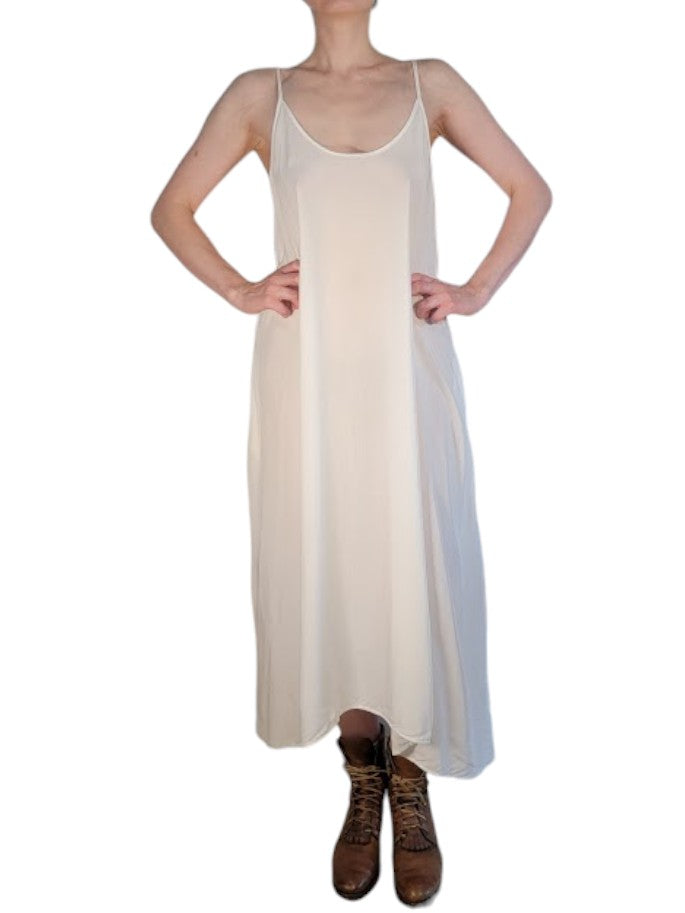 The Avery Slip Dress Maxi - Adjustable Shoulder Ties, Challis