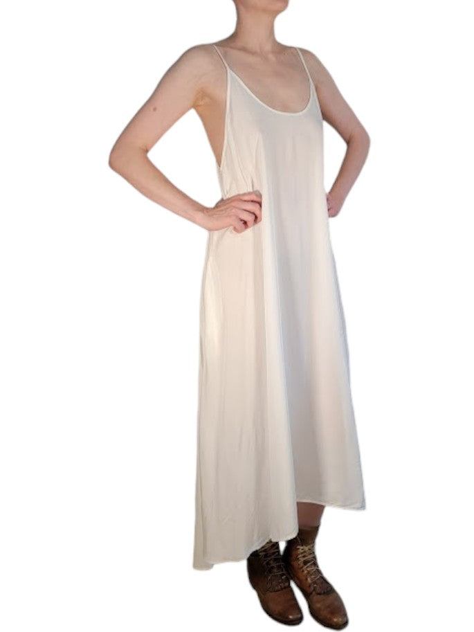 The Avery Slip Dress Maxi - Adjustable Shoulder Ties, Challis