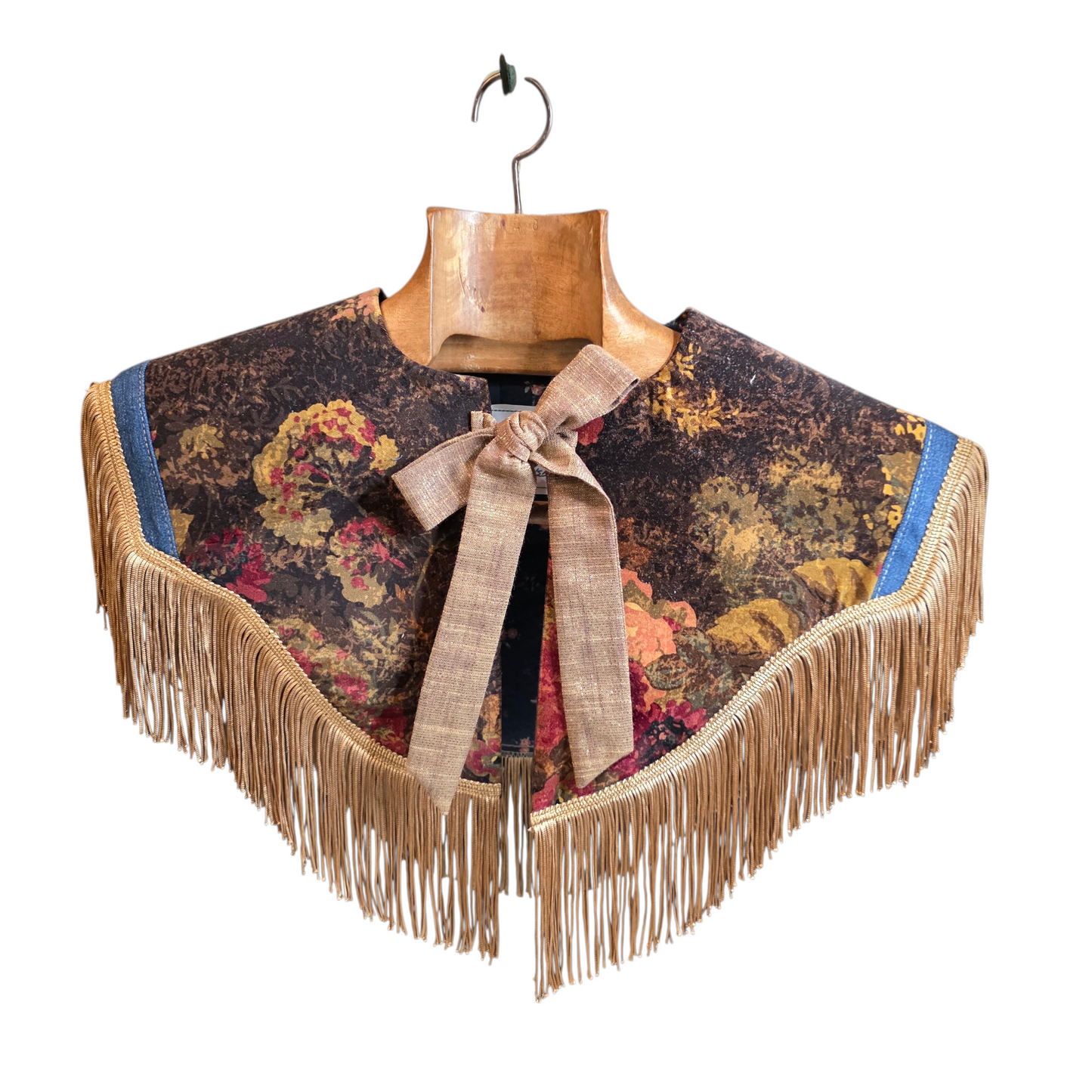 Western for the Weekend - Fringe Capelet - Moody Velvet Floral
