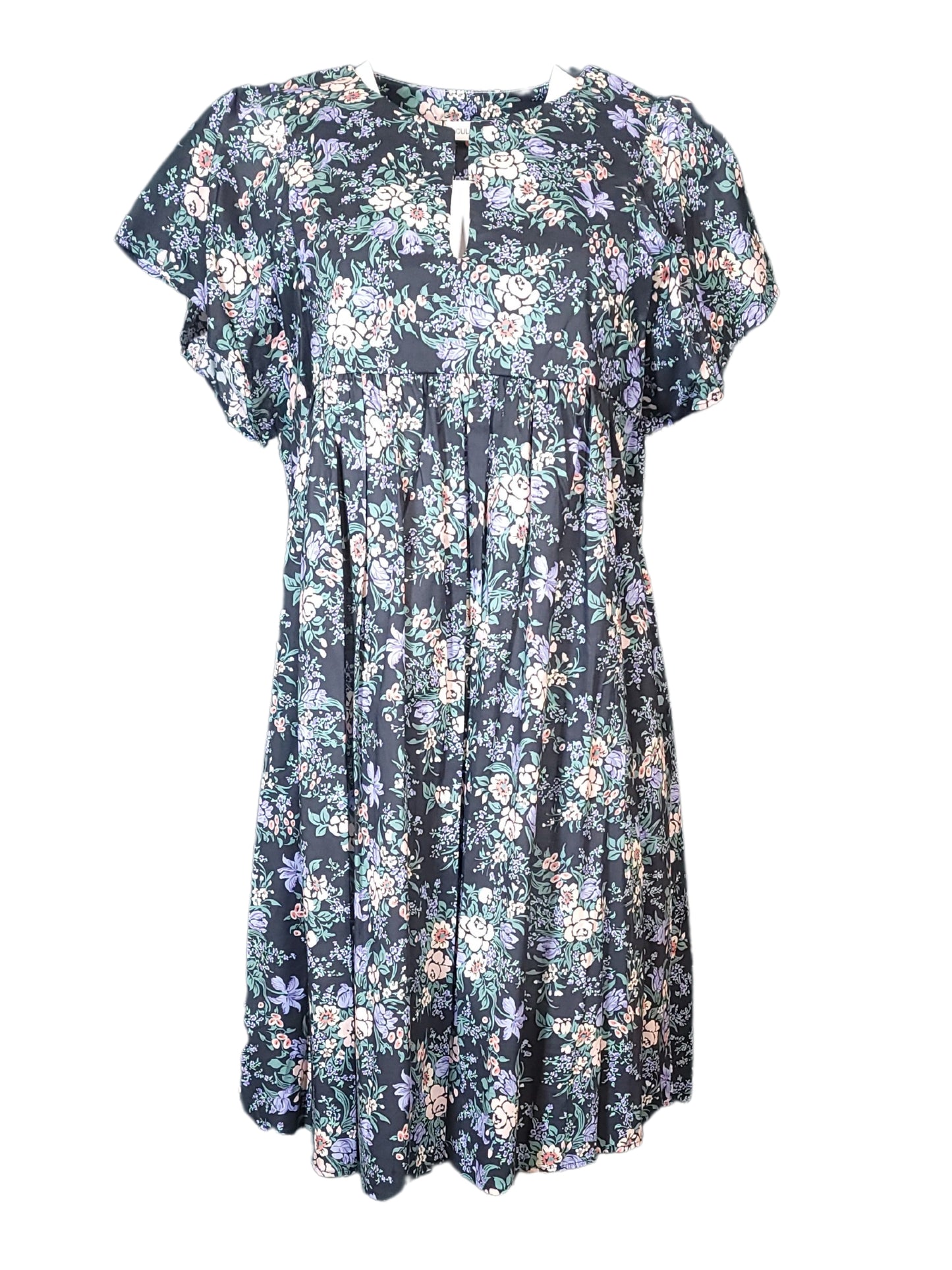 The Ren Dress Midi - Navy Floral, Cotton Lawn