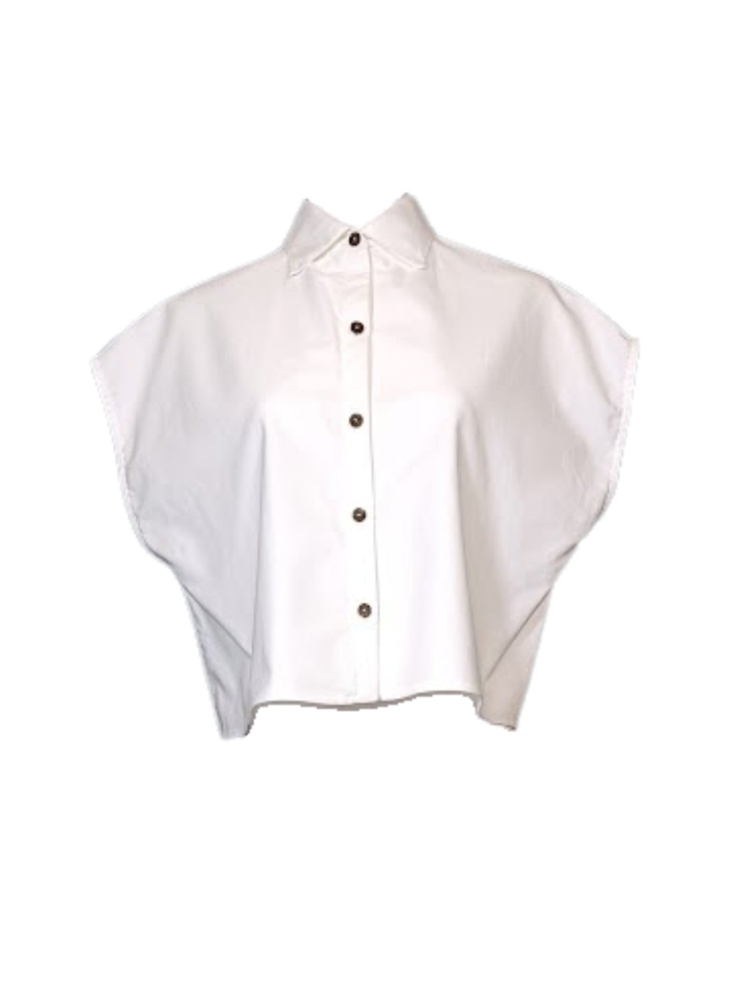 Oxford Top in White Cotton