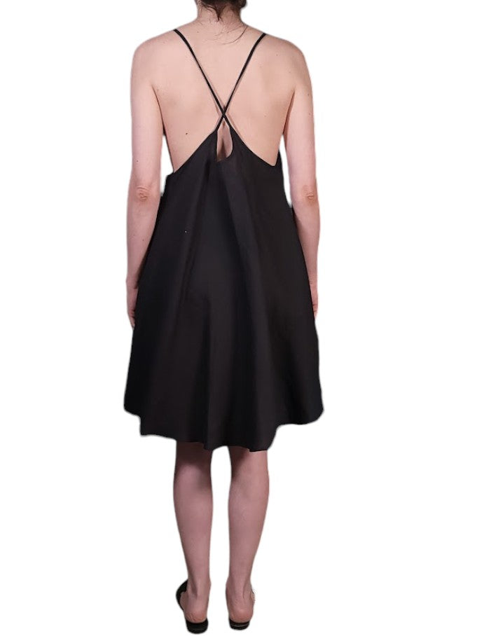 The Avery Slip Dress Mini - Cross-Back, Hemp Linen