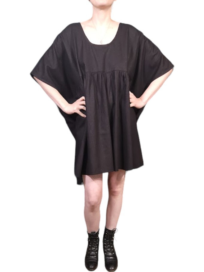 The Drape Dress Mini - Oversize, Linen Blend