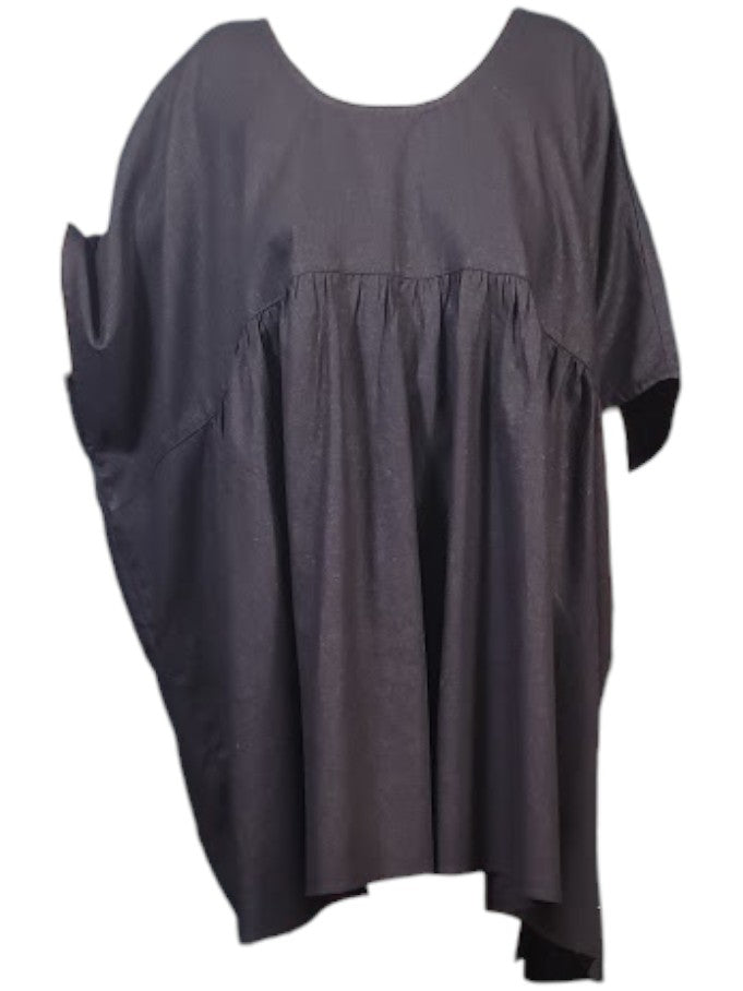 The Drape Dress Mini - Oversize, Linen Blend