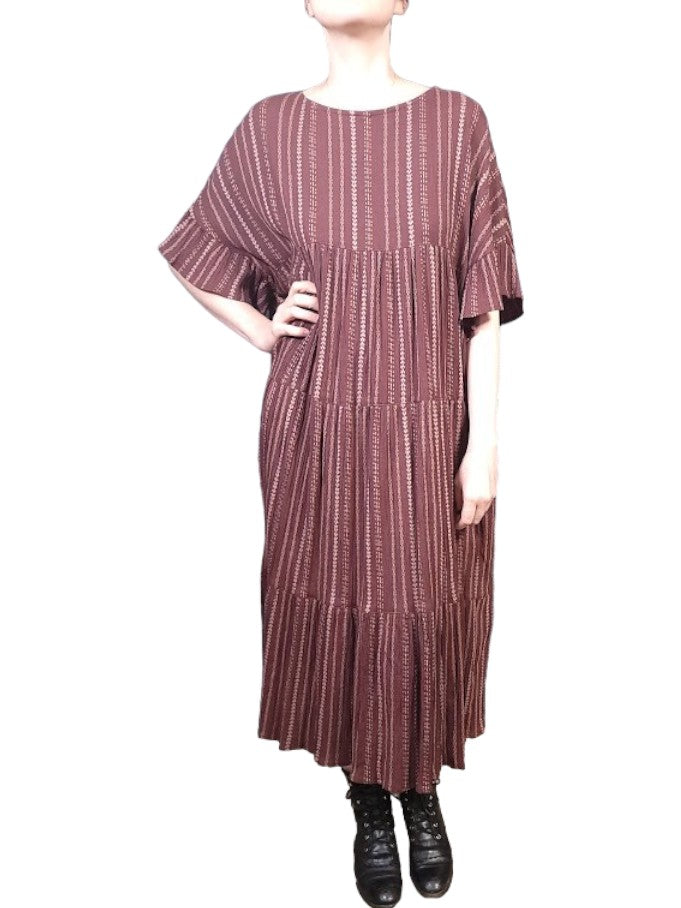 The Palomino Dress Midi - Vamp Embroidered, Cotton Gauze