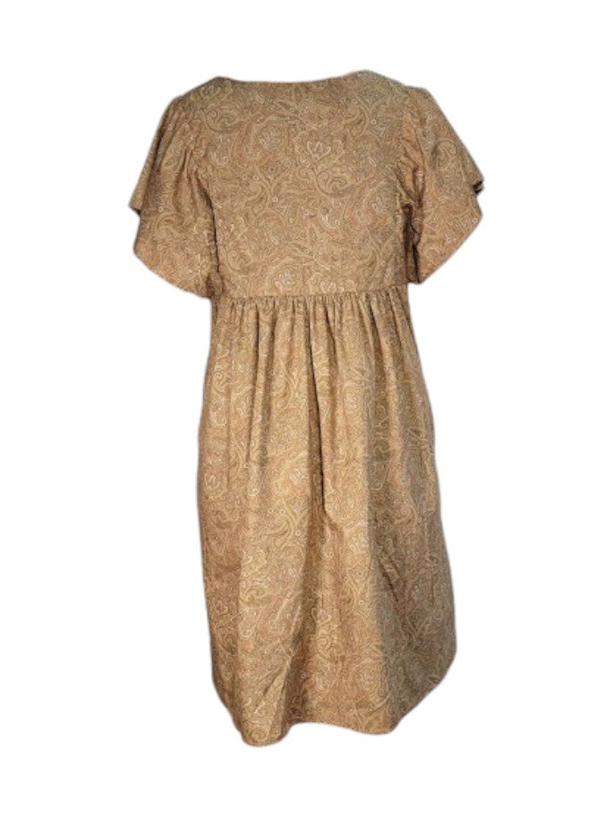 The Ren Dress Midi - Bronze Paisley, Cotton