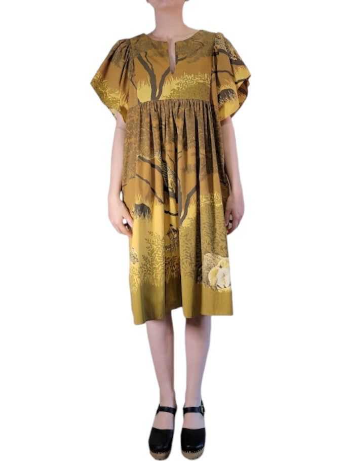 The Ren Dress Midi - Safari Scene, Cotton