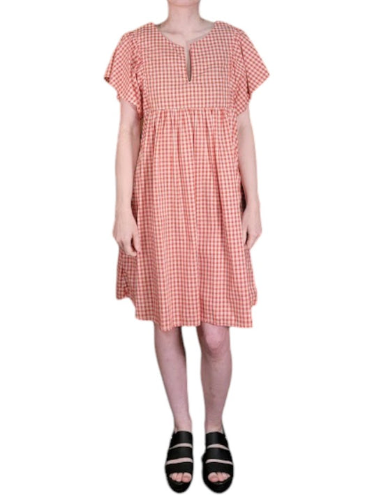 The Ren Dress Mini - Red Gingham, Cotton