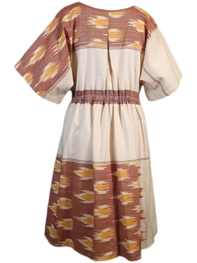 The Southwestern Dress Tapestry Knee-Length 2 - Adjustable Waist, Cotton