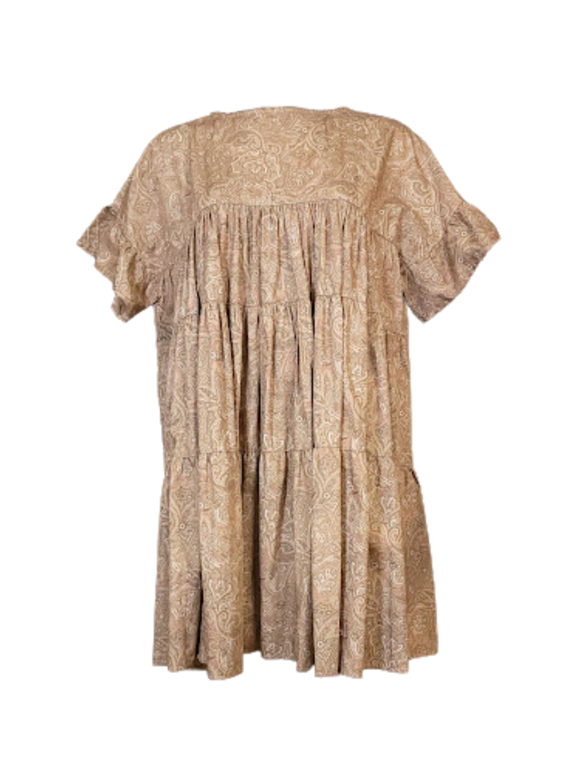 The Palomino Dress Mini - Oversize, Bronze Paisley Cotton Lawn