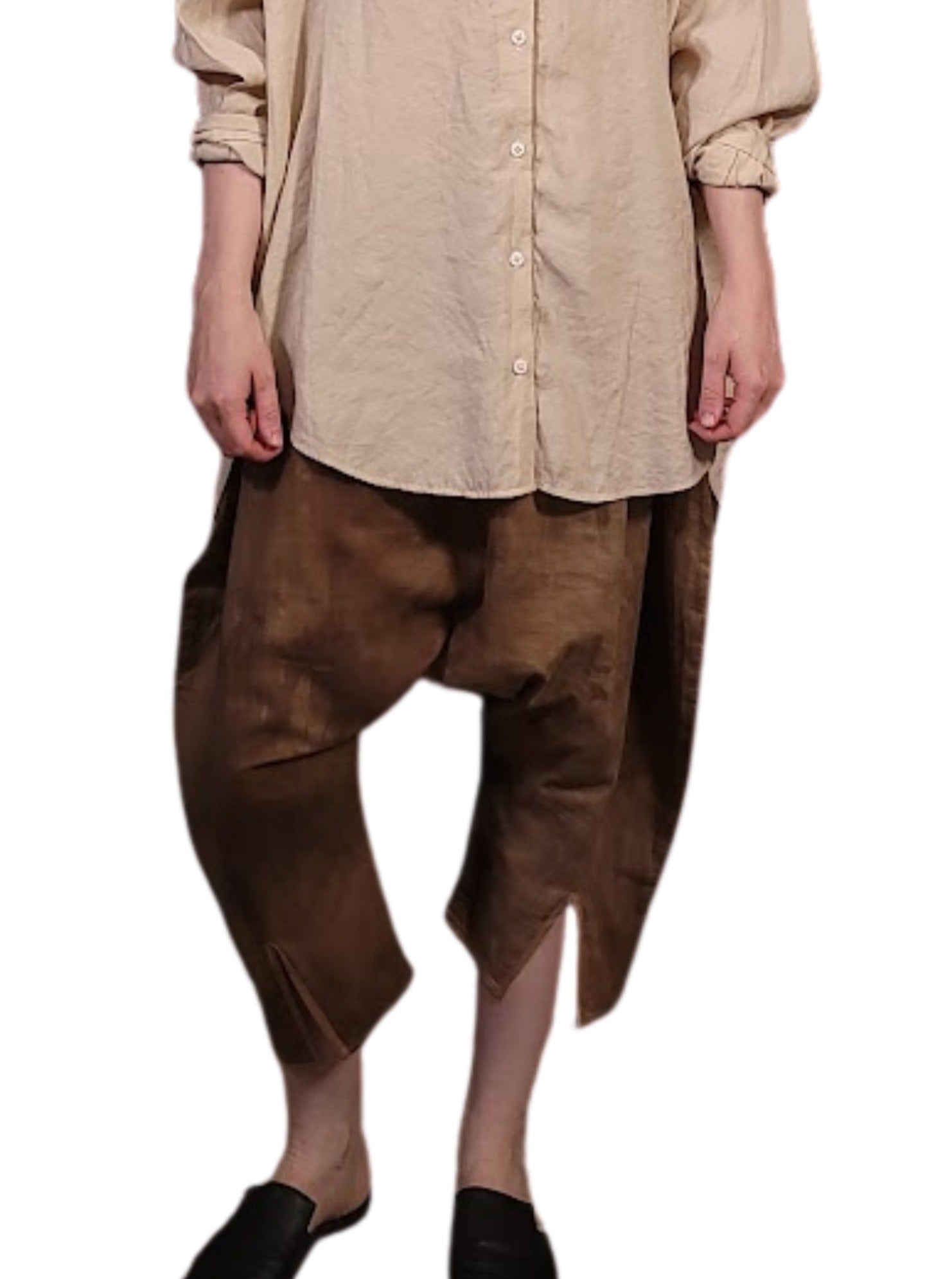 Tulip Harem Pant in Clay (Hand-Dyed) - Double Gauze