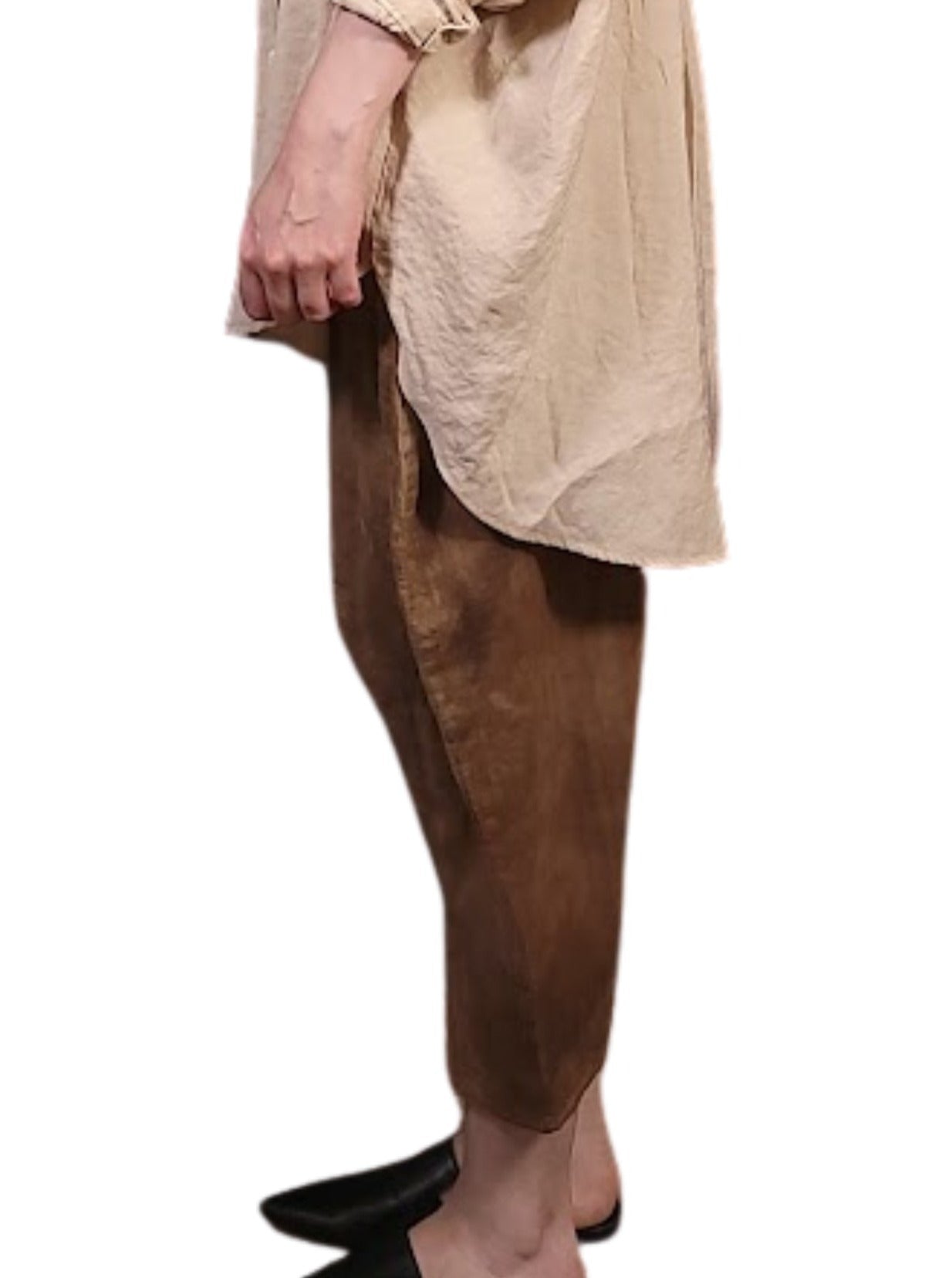 Tulip Harem Pant in Clay (Hand-Dyed) - Double Gauze