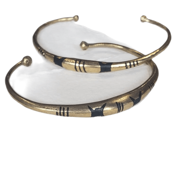 African Brass Cuff Jewelry Bracelet