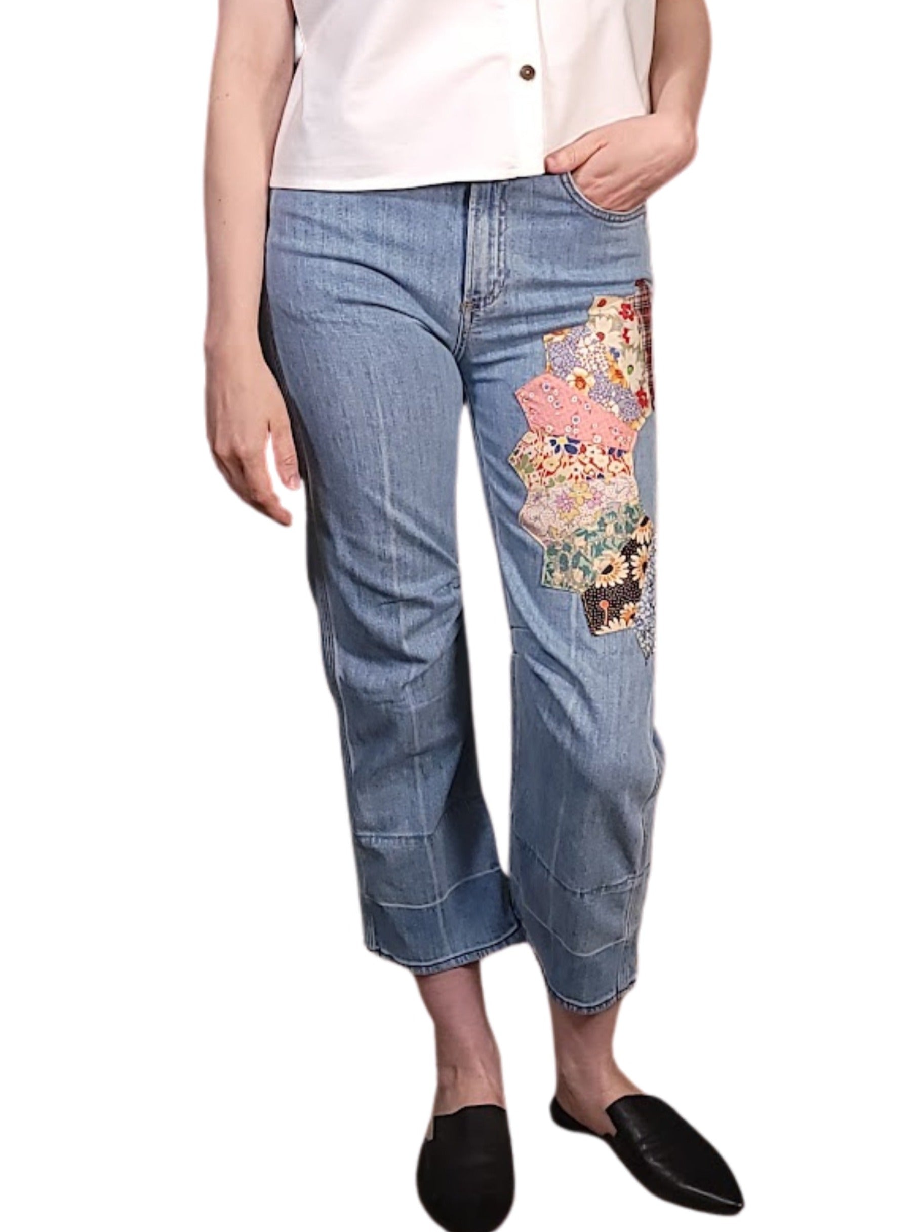 The Upstitched Patchwork Jean - rag & bone, Cotton Denim [Size 26]