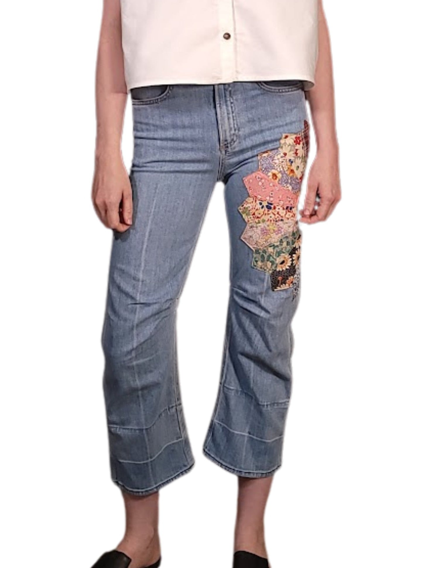 The Upstitched Patchwork Jean - rag & bone, Cotton Denim [Size 26]