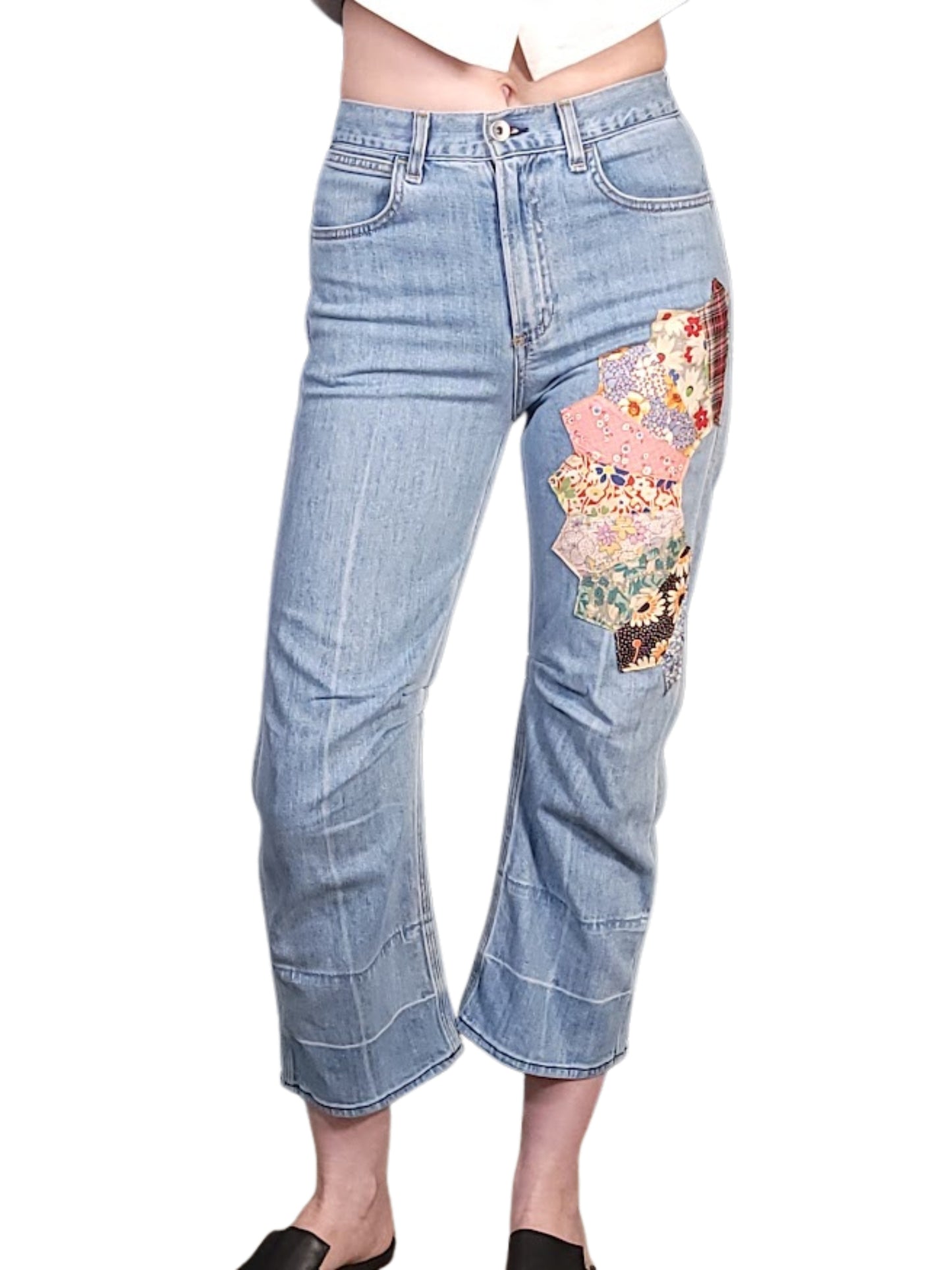 The Upstitched Patchwork Jean - rag & bone, Cotton Denim [Size 26]