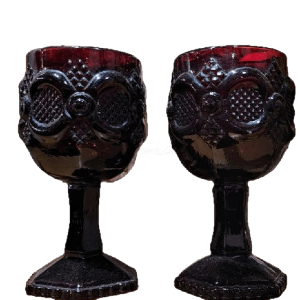 2 Pc - Avon Cape Cod Ruby Red Goblets
