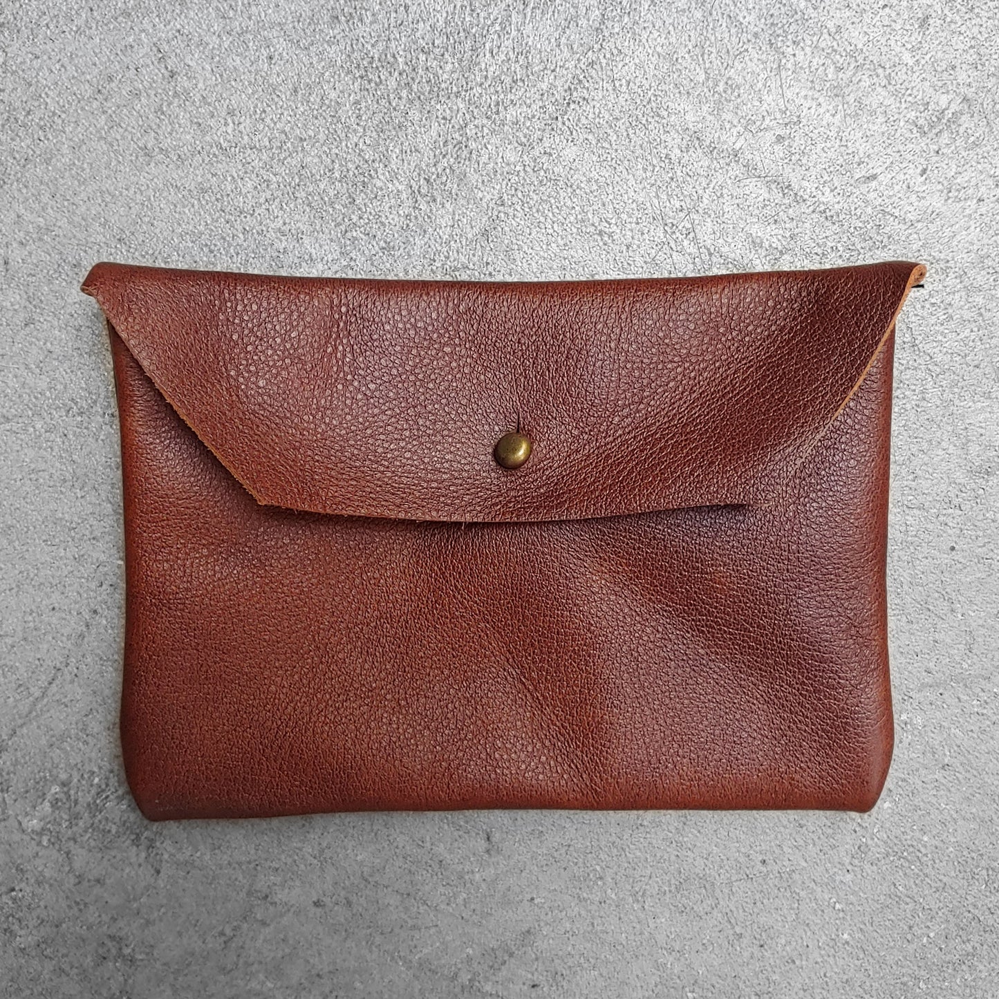 Soft Leather Clutch : Chestnut
