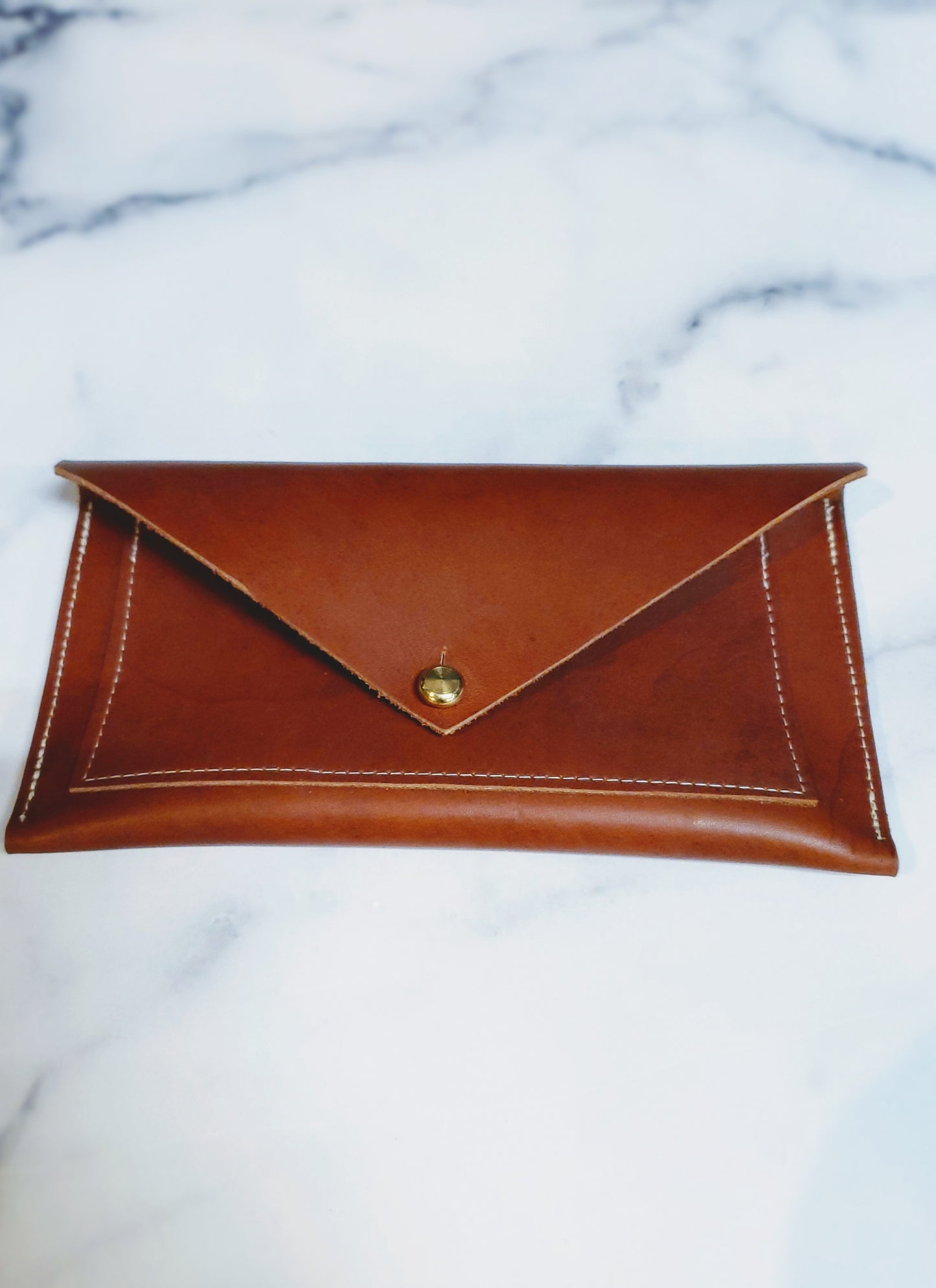 Leather Envelope Clutch Wallet: Various Colors