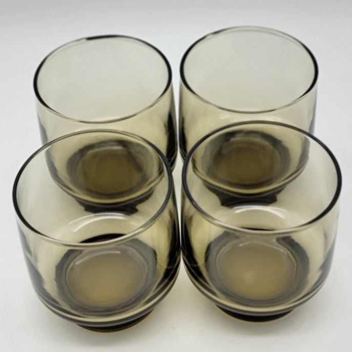 8 Pc - Mid Century Modern 1970S Libbey Tumblers Tawny Smokey Browns Vintage Glassware