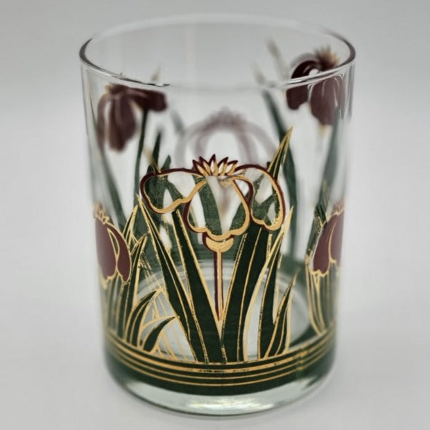 4 Pc - Vintage Culver Gold Iris Rocks Glasses Glassware