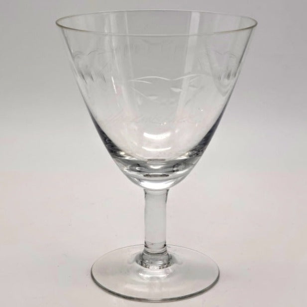 6 Pc - Antique Fostoria Wine Glasses Vintage Glassware