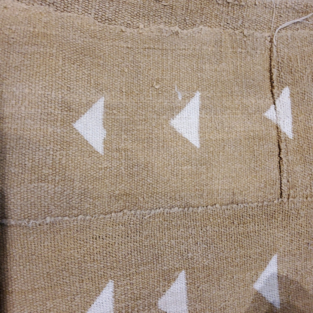 African Mud Cloth Wheat / Triangle Home Blanket